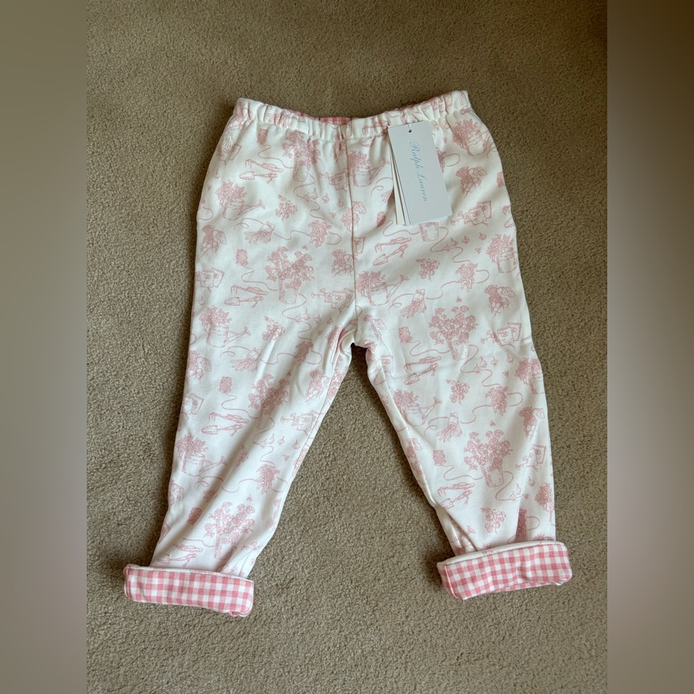 Ralph Lauren Pink Checkered Baby Pants